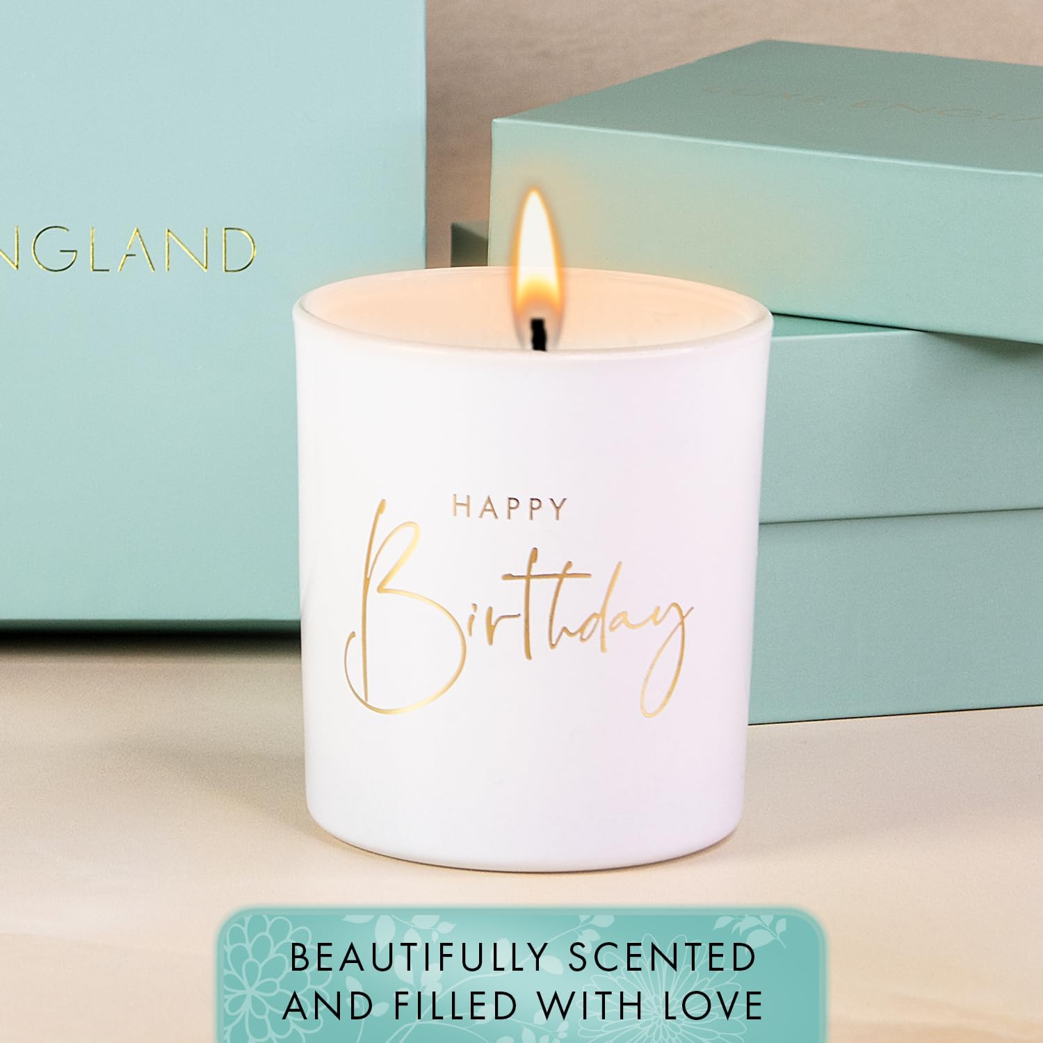 Happy Birthday Box for Women - Unique Birthday Gifts Best Friend, Sister, Daughter, Mother - Gift Baskets Her Birthday from Luxe England Gifts, Pink and Turquoise – Bild 7