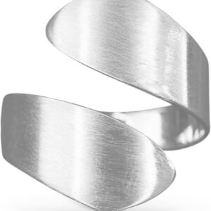 MadamLili 925 Sterling Silver Women's Ring - Upgrade: Thick & Durable Adjustable Spiral Ring Handmade Vintage Chunky Jewellery Anti-Stress Ring Gift Girlfriend & Mum