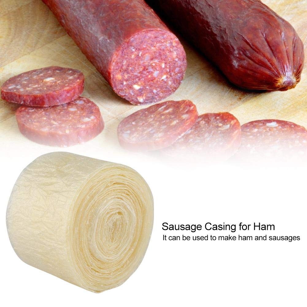 Nikou Sausage Casing, 2-Layer 8 m Edible Drying Sausage Casing, Non-Toxic, Edible Raw Sausage Casing, for Aromatic Homemade Sausages, Ham – Bild 7