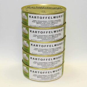 Hausmacher Potato Sausage 5 x 200 g Canned Sausage, Value Set, Storage Set Landmetzgerei Sandritter