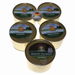Schwarzwaldmetzgerei - Set of 5 Ready Meals - Ready to Cook Ready Meals | 5 x 400 g Tins
