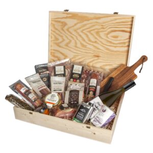 Vulcano Lunch Case - Gift Box with Prosciutto, Salami, Vulcanossi, Bacon Roots & Styrian Specialities - Delicatessen Gift for Connoisseurs, Ideal for Men, Women, Birthday & Christmas