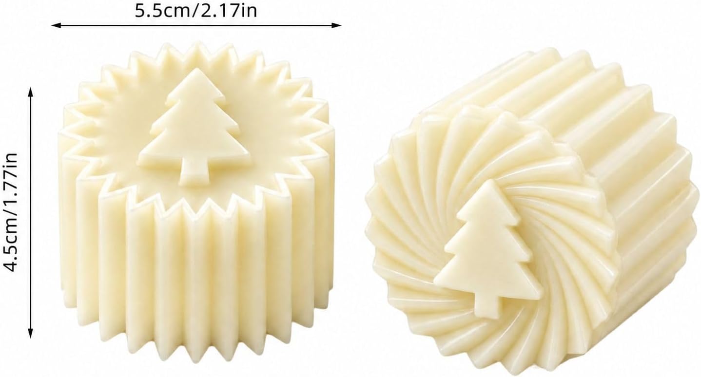 Creative Double-Sided Pastry Mould, 2-in-1 Mooncake Mould & Biscuit Stamp, Removable Dough Press with 2 Patterns, Christmas Round Hand Press Baking Mould for Biscuits, Pastries – Bild 5