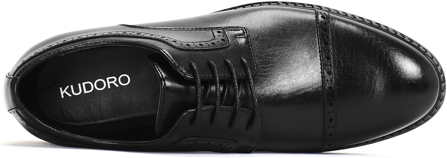 KUDORO Men's Suit Shoes, Classic Business Lace-Up Shoes – Bild 3