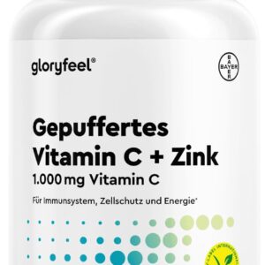 Vitamin C 365 Capsules – High Dose with 1000mg + 20mg Zinc