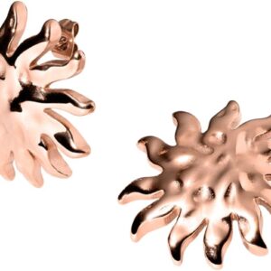 Purelei Iconic Sun Earrings - Textured Sun Design Stud Earrings - 14K/18K Gold Plated Stainless Steel - Elegant Statement Jewellery - Waterproof