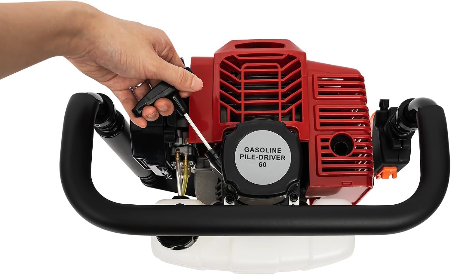 52CC 2-Stroke Petrol Stake Drive, 1900 W 45J Aluminium Portable Single Cylinder Professional Post Driver Hand Ram Fence Post Ram Earth Hole Drill with 55 mm 70 mm Sleeve for Fence Construction – Bild 4