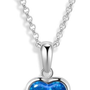 Women’s Australian Opal Necklace – Handmade 925 Sterling Silver Opal Pendant with 18K White Gold Coating – Adjustable Genuine Jewellery for Everyday and Special Occasions