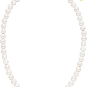 Purelei White Anxiety Fidget Pearl Kette (Gold) – Wasserfeste Halskette aus langlebigem Edelstahl – Necklace mit Seashell Pearls – Modeschmuck für deinen individuellen Look – Perlenkette Damen