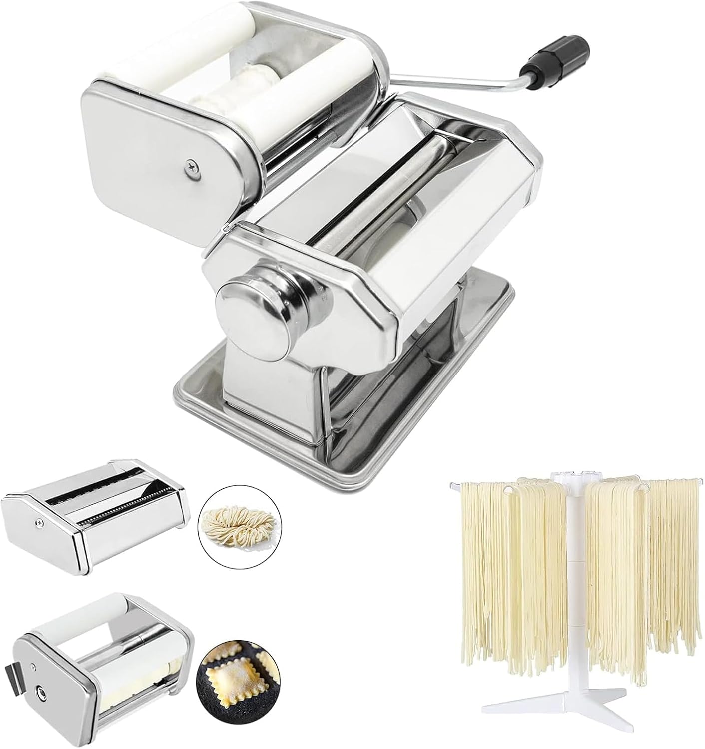 MZTOGR Manual Stainless Steel Pasta Machine - for Homemade Pasta & Ravioli – Bild 8