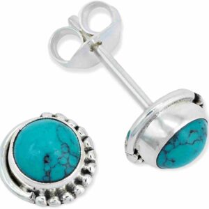 925 Sterling Silber Edelstein Ohrstecker