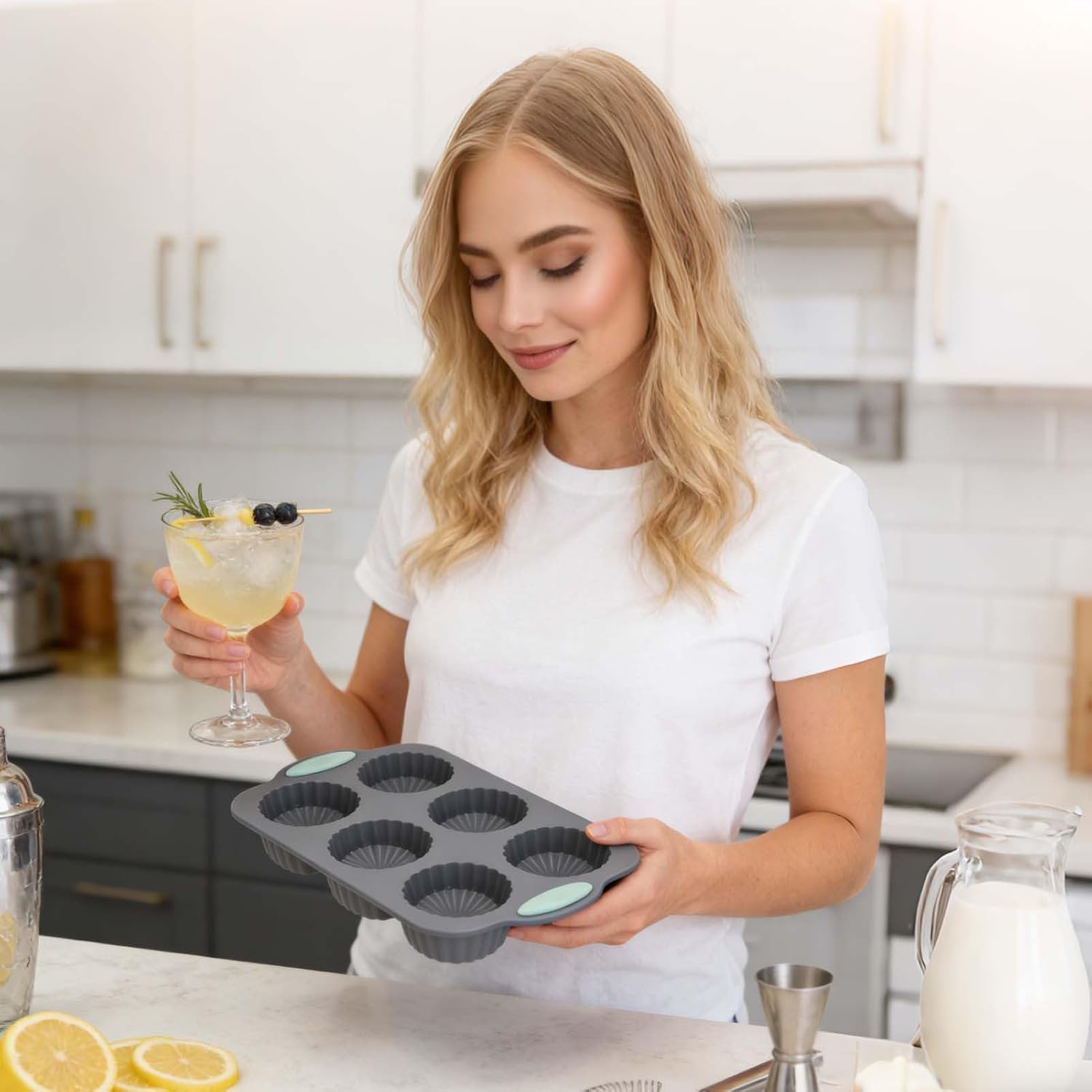Eisform - Silikonform mit Kronen-Design, Set mit 3 Eisschalen, für Küche, Getränke, Cocktails, Donuts, Schokolade, Gebäck, DIY, Gebäck, Weihnachten – Bild 3