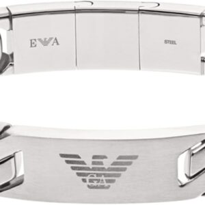 Emporio Armani Herrenarmband aus Edelstahl oder Leder mit Gliederverschluss