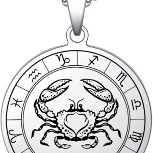 Zodiac Sign Necklace Stainless Steel High Quality Waterproof Zodiac Sign Pendant Necklace Astrology Horoscope Jewellery Birthday Gift