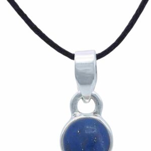 mantraroma Edelstein Kettenanhänger an Band Silber 925 echt für Damen
