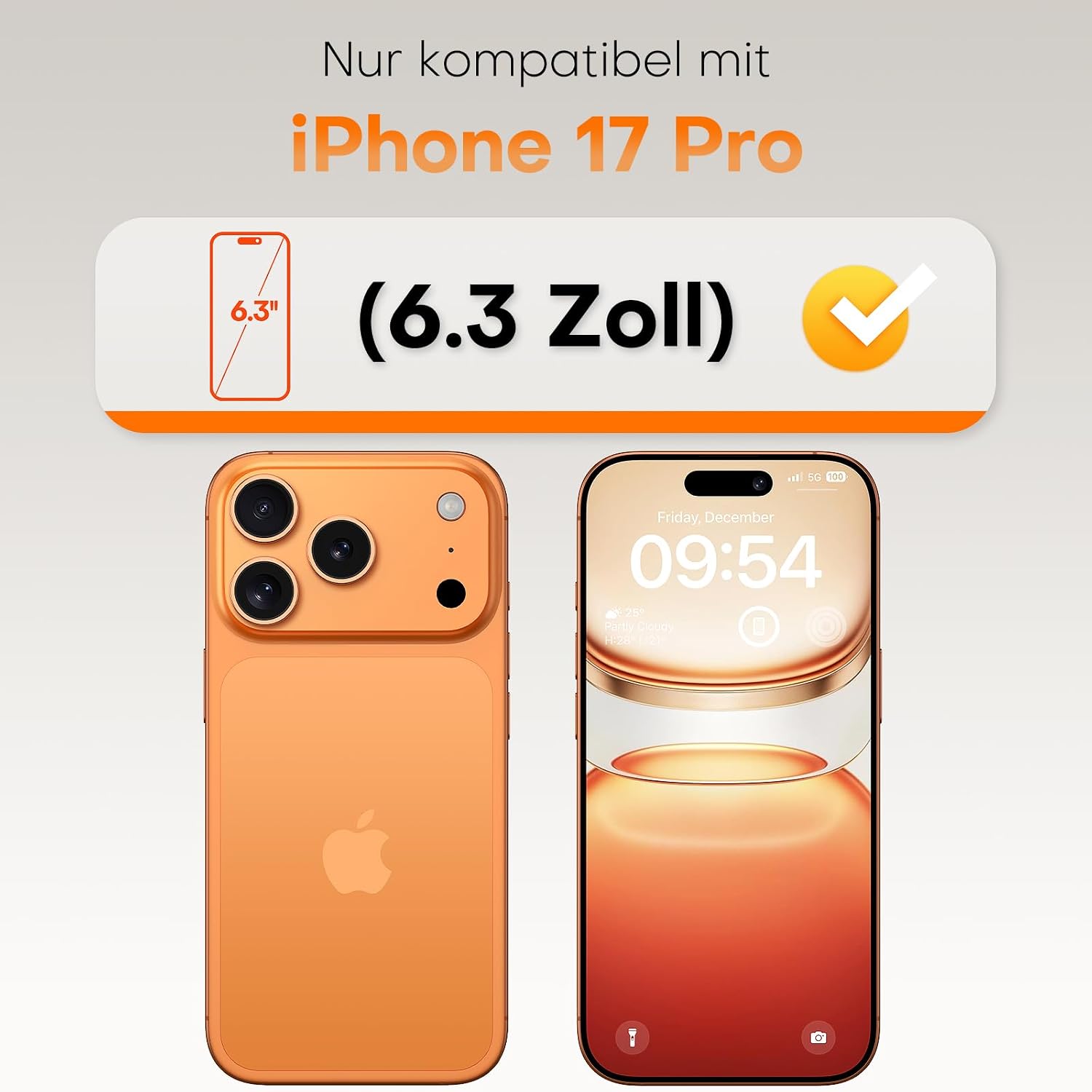 Tocol for iPhone 17 Pro for tempered glass 6.3 inches, easy to install – Bild 2