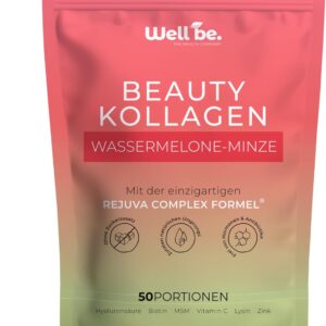 Wellbe Collagen Powder High Dose – with Maximum Bioactive Collagen Hydrolysate, Biotin, Zinc, Vitamin C & Hyaluronic – Collagen Powder – Collagen Powder Peptides Made in Germany 1 x 250 g