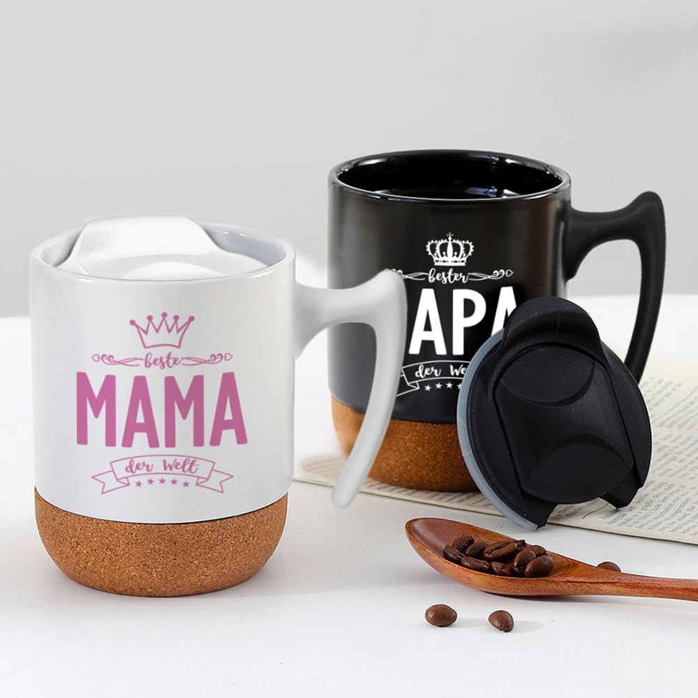 Mum and Dad Mug Set with Lid and Coaster – Bild 6