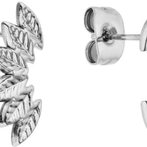 Purelei Leaf Earrings – Waterproof | Stainless Steel Leaf Stud Earrings | 14K Gold Plating, Silver & 18K Rose Gold Plating | Natural Elegant Earrings