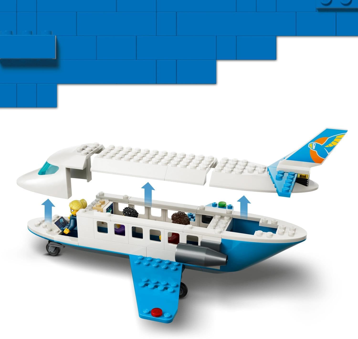 LEGO City Passenger Jet Toy, Aeroplane Model Kit with 4 Mini Figures and Travel Accessories, Educational Toy, Birthday Gift for Boys from 4 Years, 60492 – Bild 5
