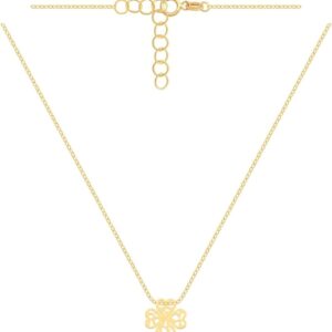 Rodium – Goldkette für Damen aus 585er Echtgold – 42–45 cm – verstellbar mit Hummerverschluss