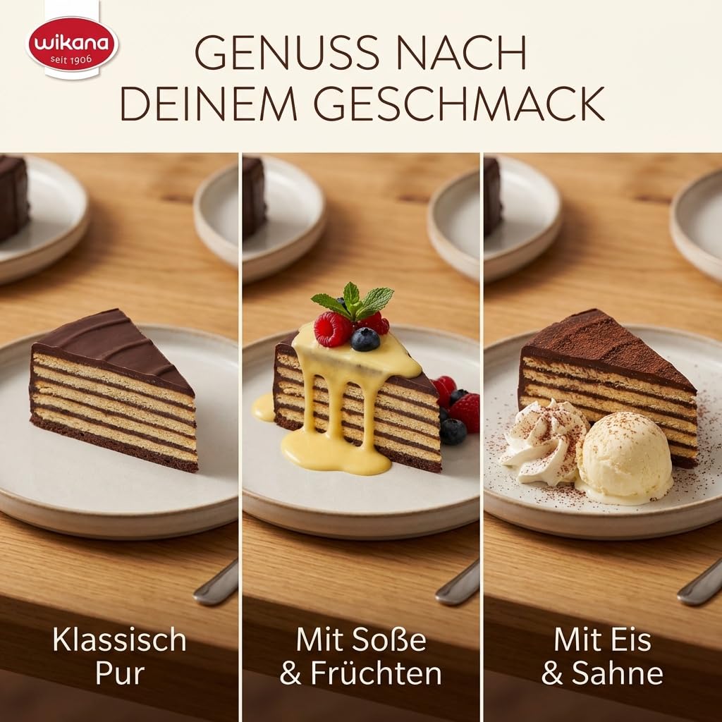 Wikana Cold Dog 500 g - Classic Biscuit Cake - Chocolate Cake with Biscuits – Bild 3