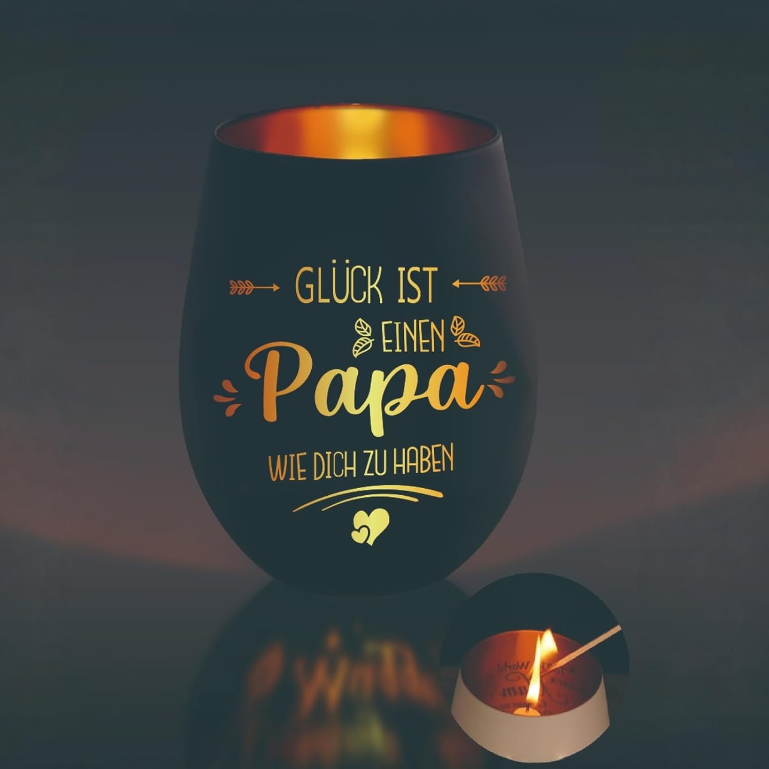 Gifts for Dad, Lantern with Engraving for Dad, Tea Light Holder Gift Dad, Christmas Gifts for Dad (PAPA01)
