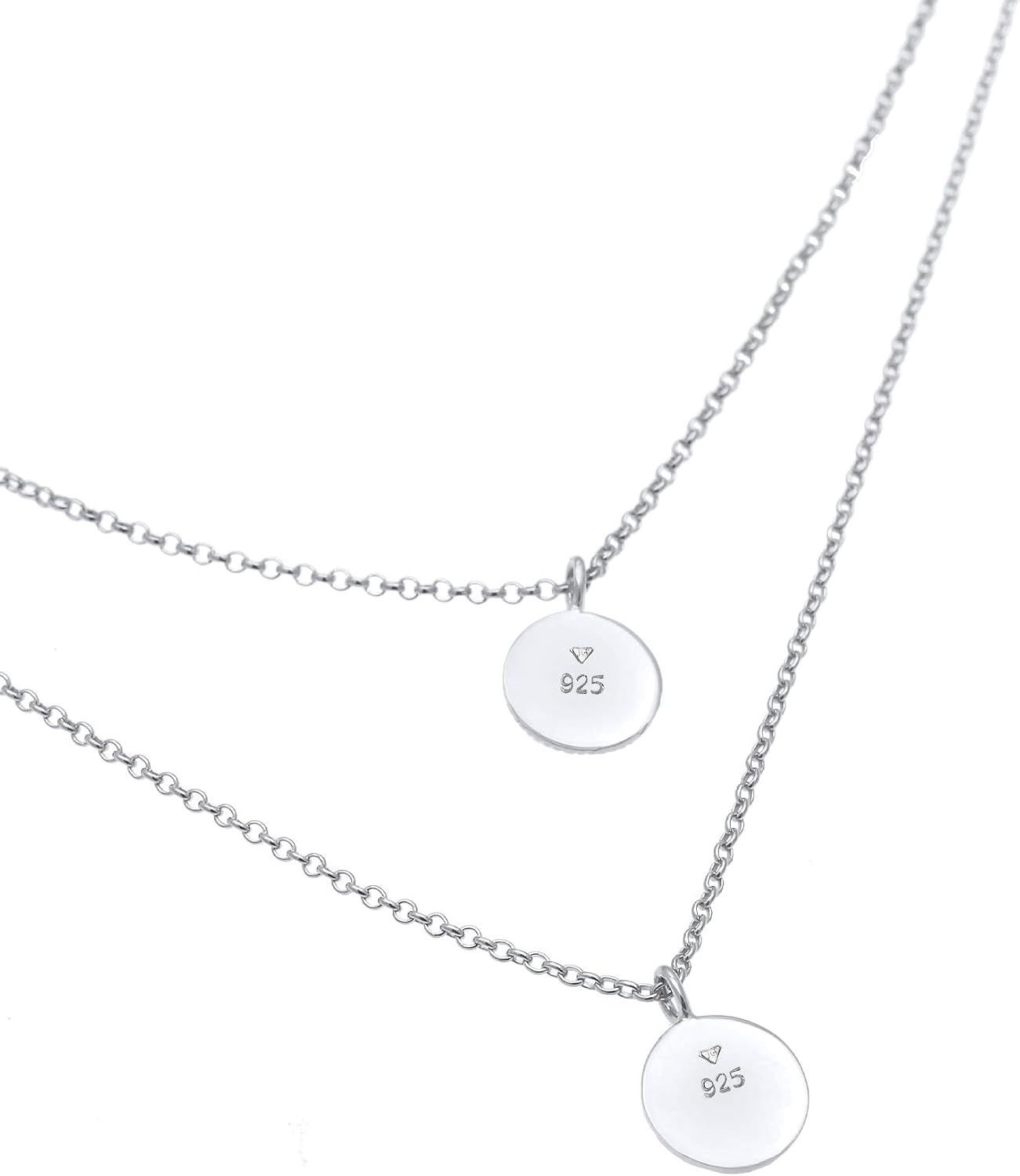 Elli Women's Choker Necklace Layer Circle Round Coin Vintage Trend 925 Silver – Bild 4