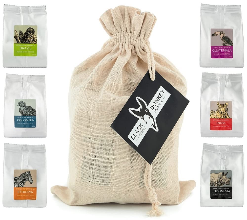 Black Donkey - Gift Set - World's Coffees | Coffee Beans 600 g (6 x 100 g)