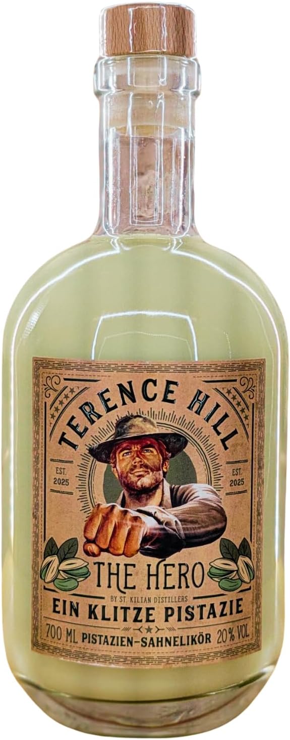 St. Kilian Terence Hill - The Hero - Pistachio Cream Liqueur - A Lit Pizza 0.7 L 20% + Exclusive Terence Hill Sports Bag by Reichelts – Bild 3