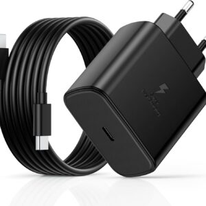 45 W USB C Charger for Samsung, Mobile Phone Quick Charger with 2 m Charging Cable, Type C Fast Charger for Samsung Galaxy S26 S25 S24 S23 Ultra 5G A56, iPhone 17 16 15.45 W Charger Super Fast Charger