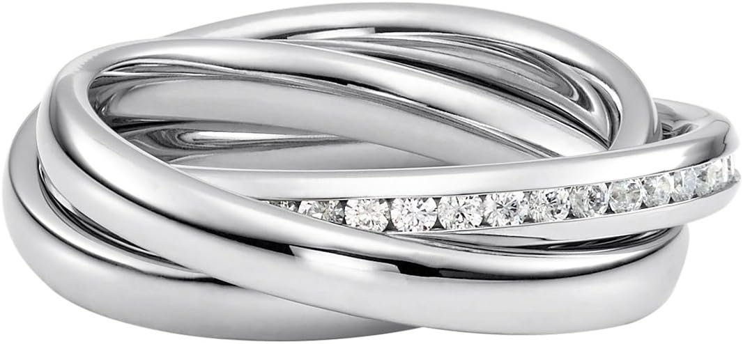 Heideman Women's Trini Ring Made of Stainless Steel Silver Coloured Polished Women's Ring for Women Roll Ring Play Ring Triple Ring Pack of 3 – Bild 5