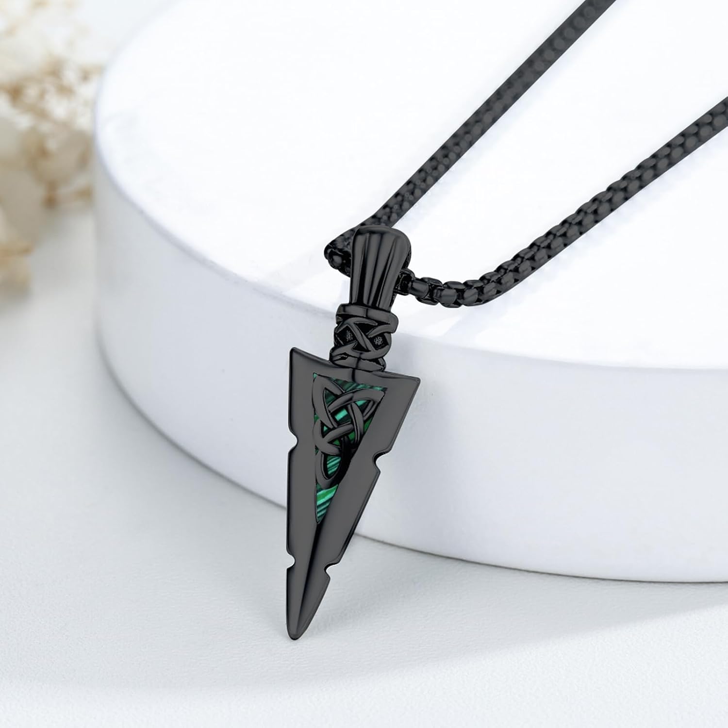 REDSUN Viking Arrow Thor's Hammer Chain 925 Sterling Silver ViKing Cross Hammer Cross Pendant Celtic Pendant Amulet Jewellery for Men Son Boys Women Men Unisex – Bild 4