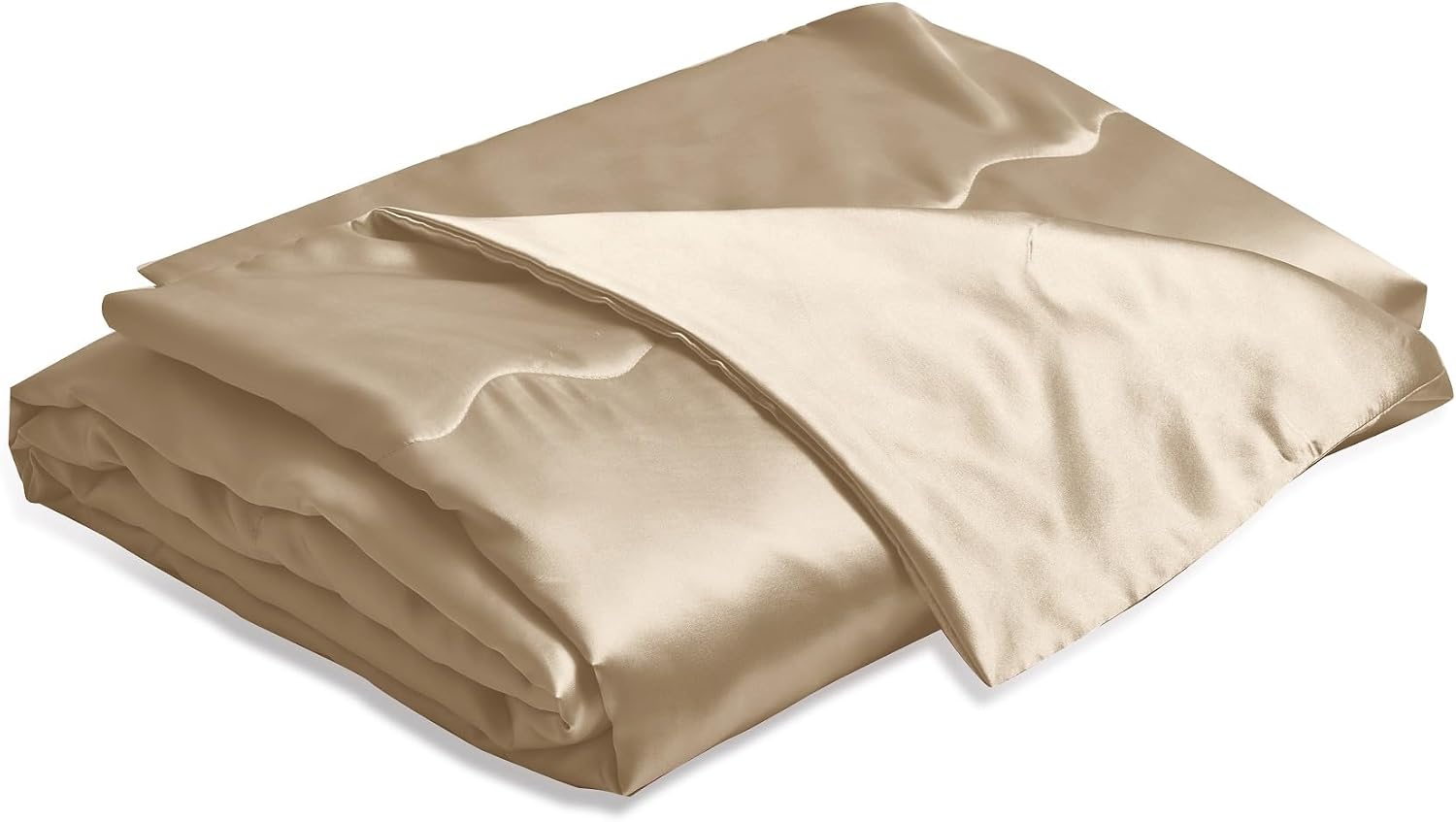 Satin Blanket 220 x 240 cm Beige Sofa Blanket Cooling Silky Silk Summer Blanket Lightweight Soft Luxury Smooth Shiny Satin Bedspread Cuddly Blanket for Bed Sofa Couch Bedroom Office Travel