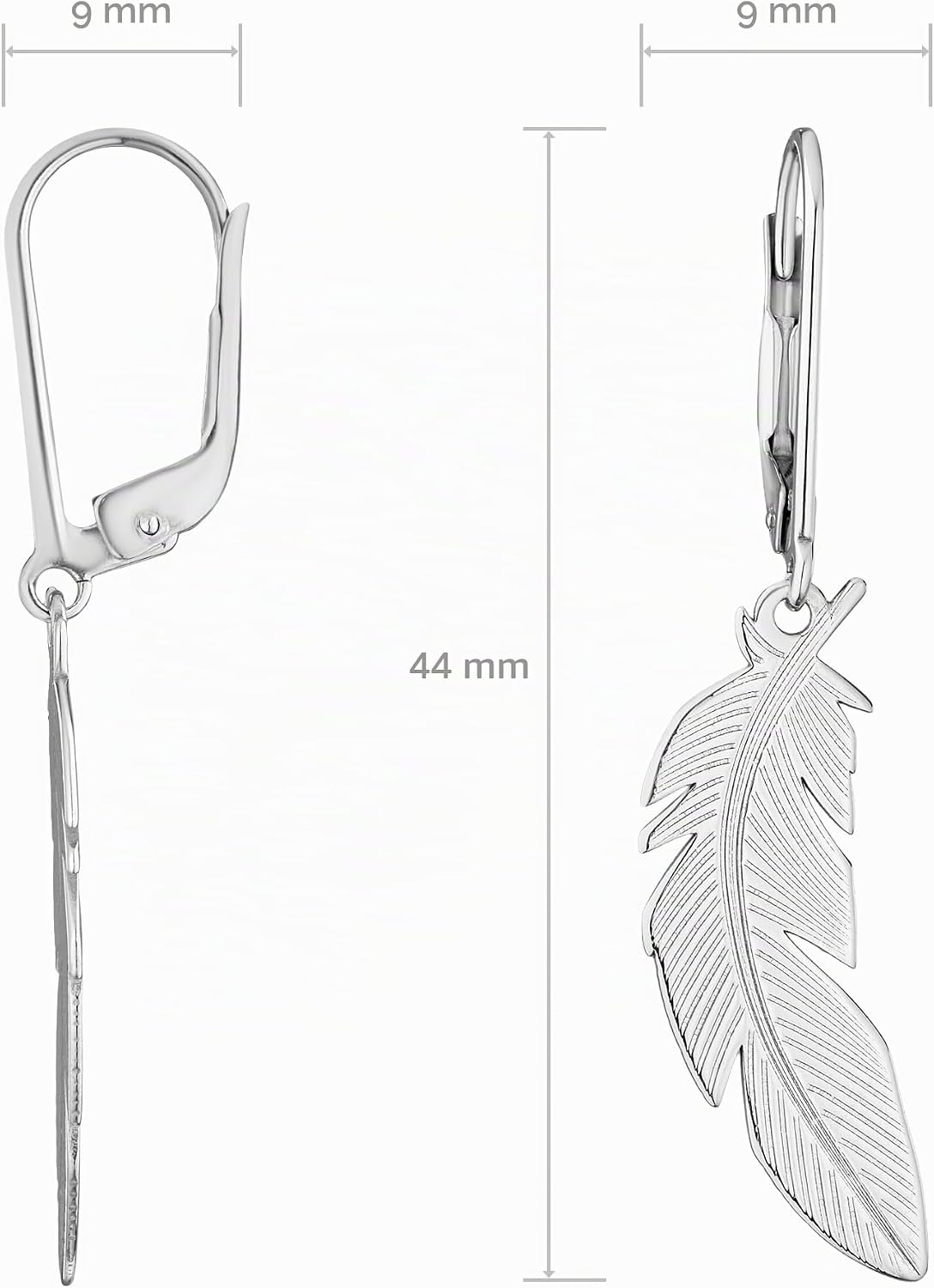 Women's Earrings 925 Silver Rhodium-Plated with Gift Box – Bild 3