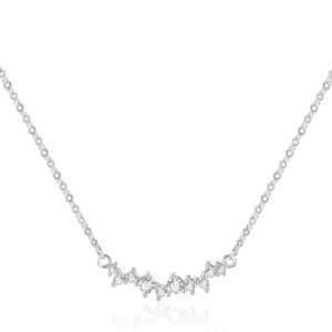 Halskette Damen Gold Silber 925 Zirkonia Verstellbar Stapelbar Geschenk