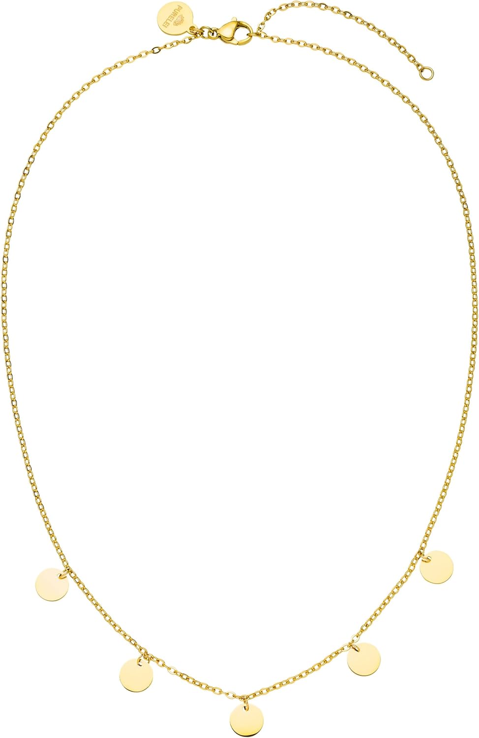 Purelei Kalea Kette Damen – Halskette Damen aus langlebigem Edelstahl – Wasserfeste Kette mit Anhänger – 40-45 cm Länge verstellbar – Halskette für deinen individuellen Look