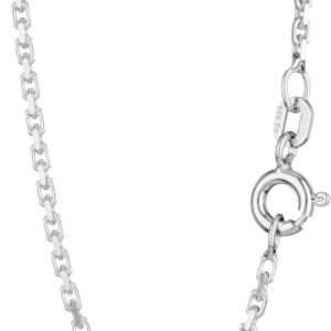 NKlaus Solid Anchor Chain Necklace 925 Silver Chain Diamond-Coated 1.60 mm Wide