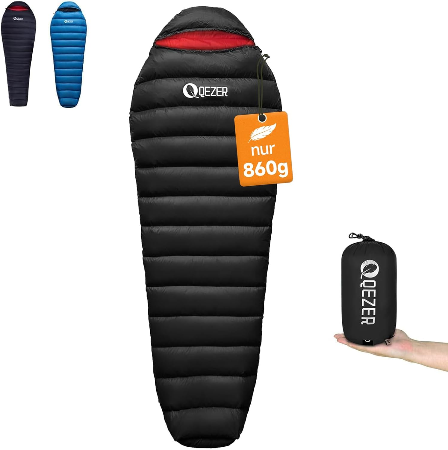 Daunenschlafsack, kleines packmaß,650FP, RDS-Zertifiziert