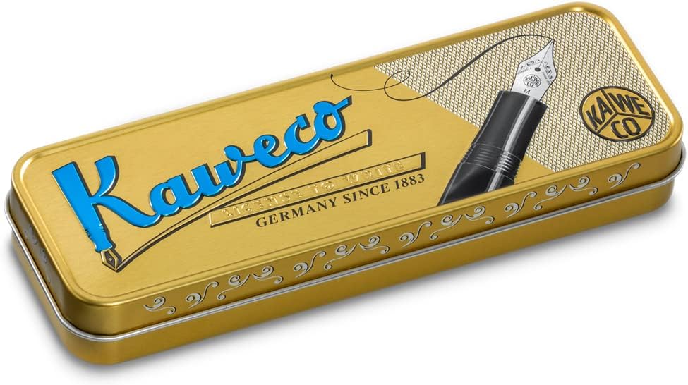 Kaweco DIA2 Gold Fountain Pen, Exclusive Acrylic Fountain Pen for Ink Cartridges Including Elegant Gift Metal Box, Luxury Nostalgic Fountain Pen 16 cm, Nib Width: M (Medium) – Bild 6
