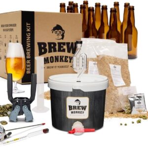 Brew Monkey Beer Brewing Set Helles | Luxe Set 5 Litres Beer | 6.4% Vol. | Beer Brewing Set | Men’s Gifts | Beer Gifts for Men | Birthday Gift for Men | Gifts for Dad
