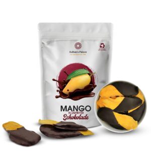 Sultan’s Palace Dried Mango in Dark Chocolate – 200g – Fine Bitter Chocolate – Chocolate Fruits – Gift Idea