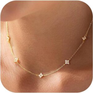 Choker Kette Gold Silber Damen 14k Vergoldet Halskette Damen