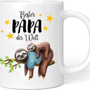 Bester Papa der Welt Sloth Mug Ceramic Memorial Gift