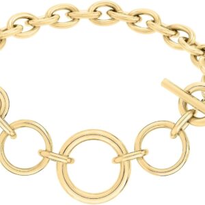 Tamaris Armband für Damen im Chunky Style, mit T-Bar Verschluss, wasserfest aus Edelstahl