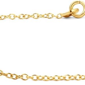 OROVI 9ct Gold Cross Bracelet of Length 18cm