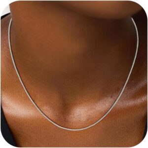 SLOONG 1 mm Wide Box Chain Silver 925 About Women