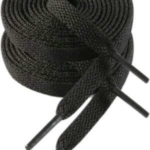 VSUDO Flat Trainer Shoelaces, 8 mm Wide, Replacement Shoelaces for Trainers, Running Shoes, Sports Shoes
