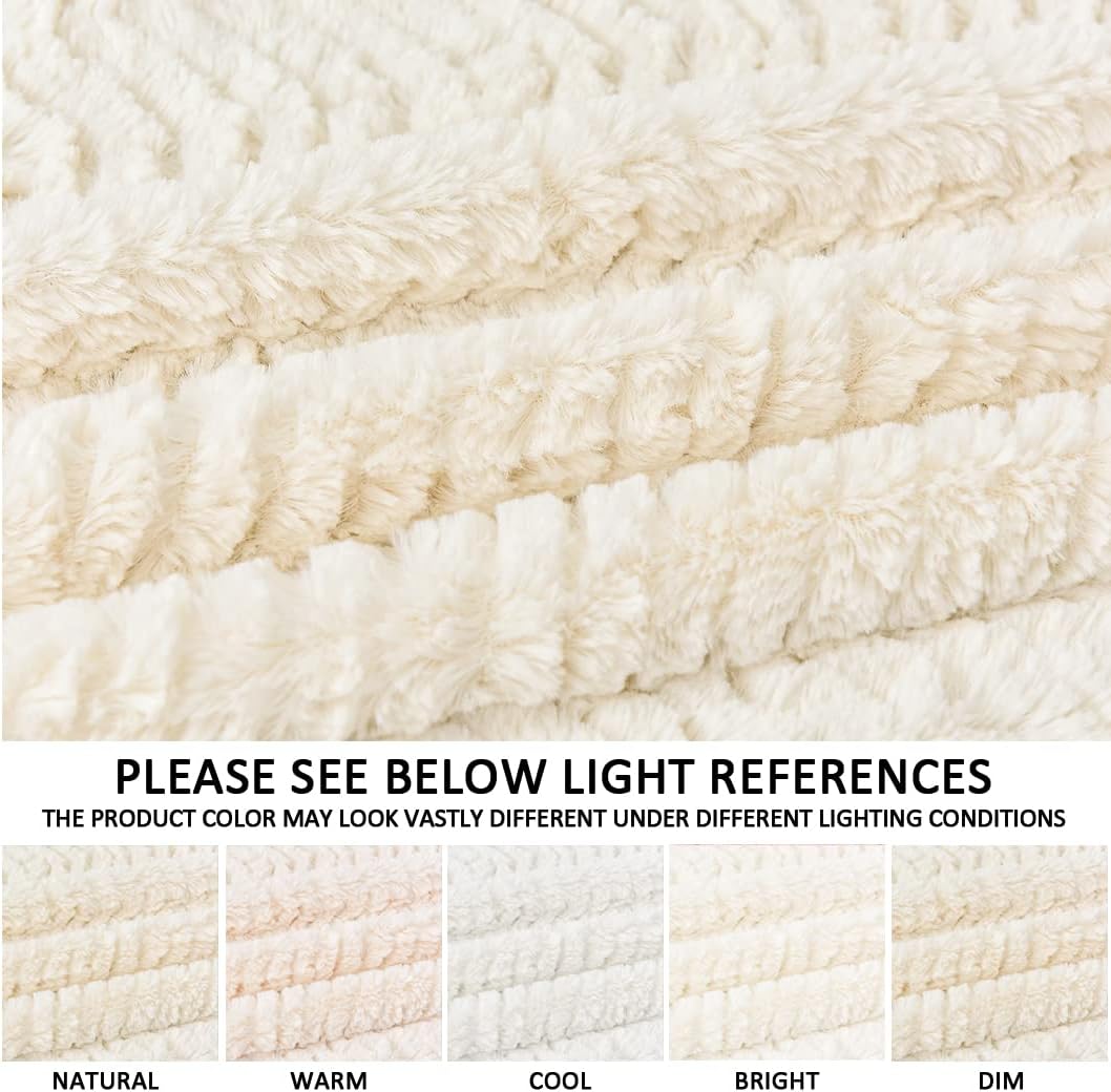 YUSOKI Luxury Double Sided Faux Fur Throw Blanket (No Pillow) Soft Fluffy Cozy Blanket Plush Fluffy Comfortable Warm Blanket for Couch Bed Chair Sofa Bedroom Women – Bild 8