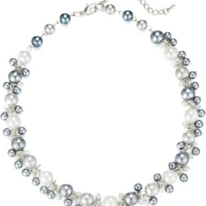 Bulinlin Pearl Necklace Women’s Pearl Statement Choker Necklace Boho Colourful Fashion Jewellery Birthday Gifts for Women